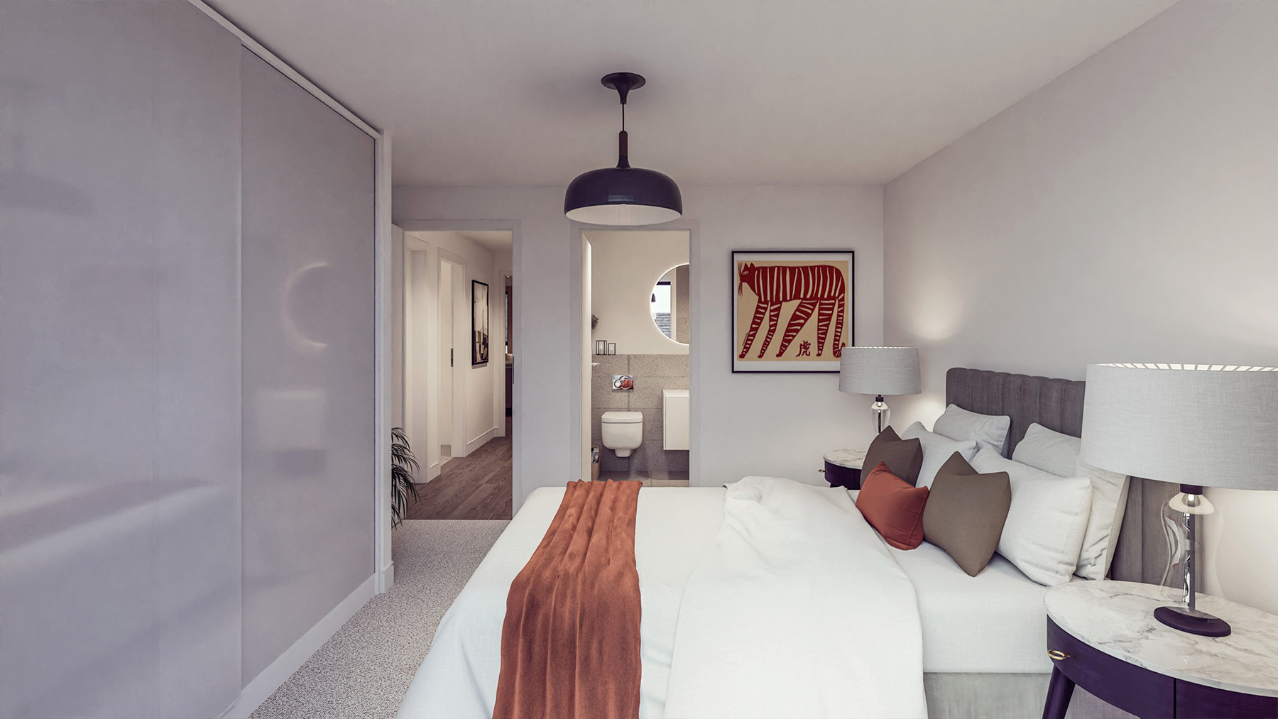11-13 York Lane Edinburgh apartment typical bedroom