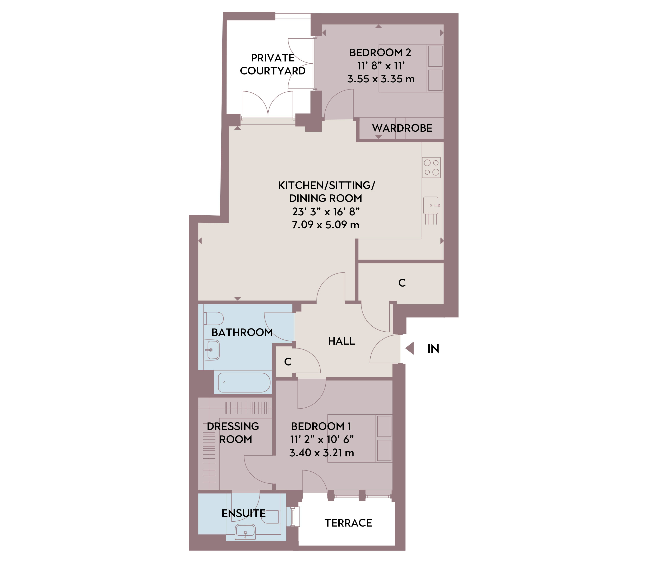 11-13 York Lane Edinburgh apartment 2 floor plan