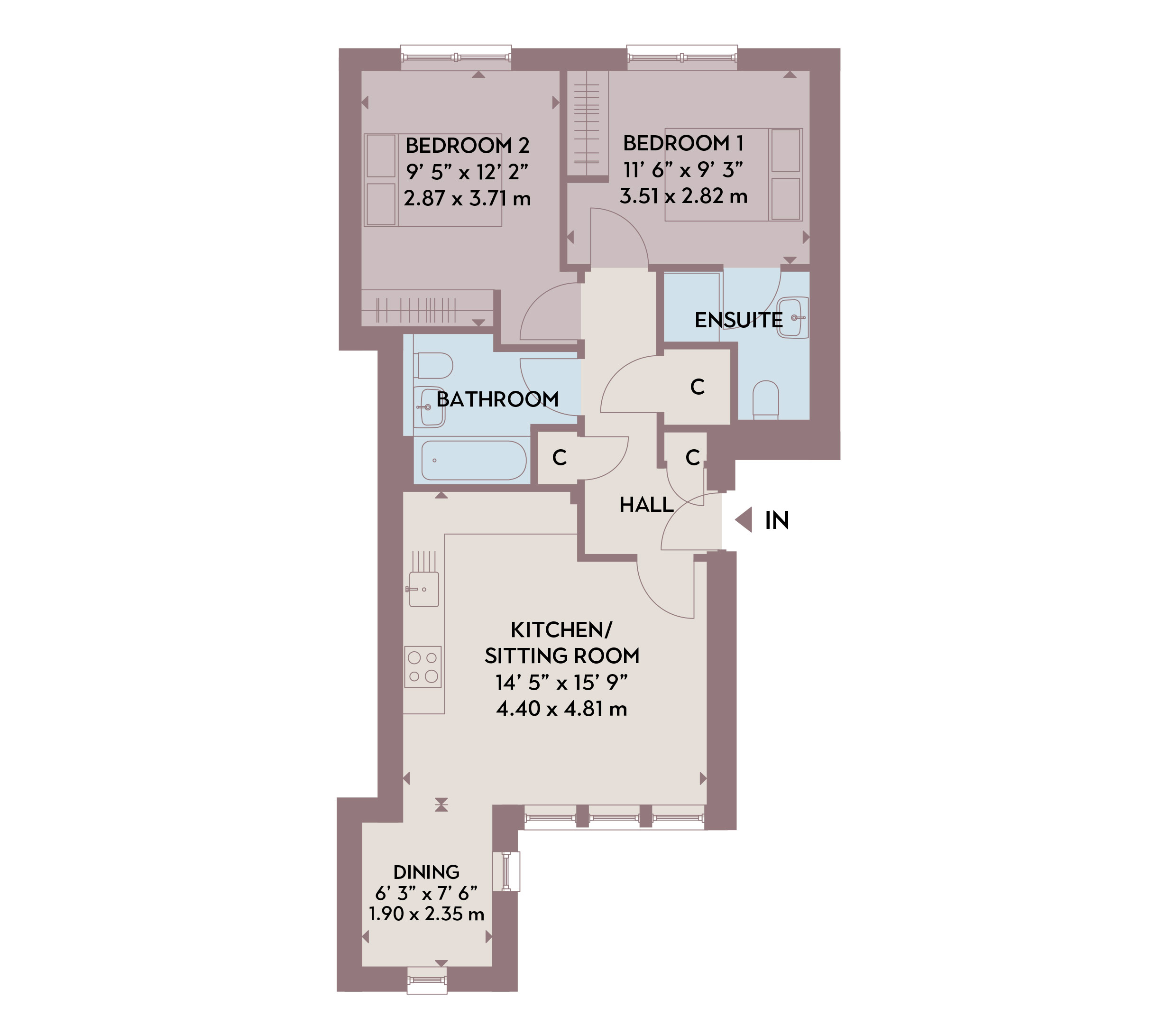 11-13 York Lane Edinburgh apartment 4 floor plan