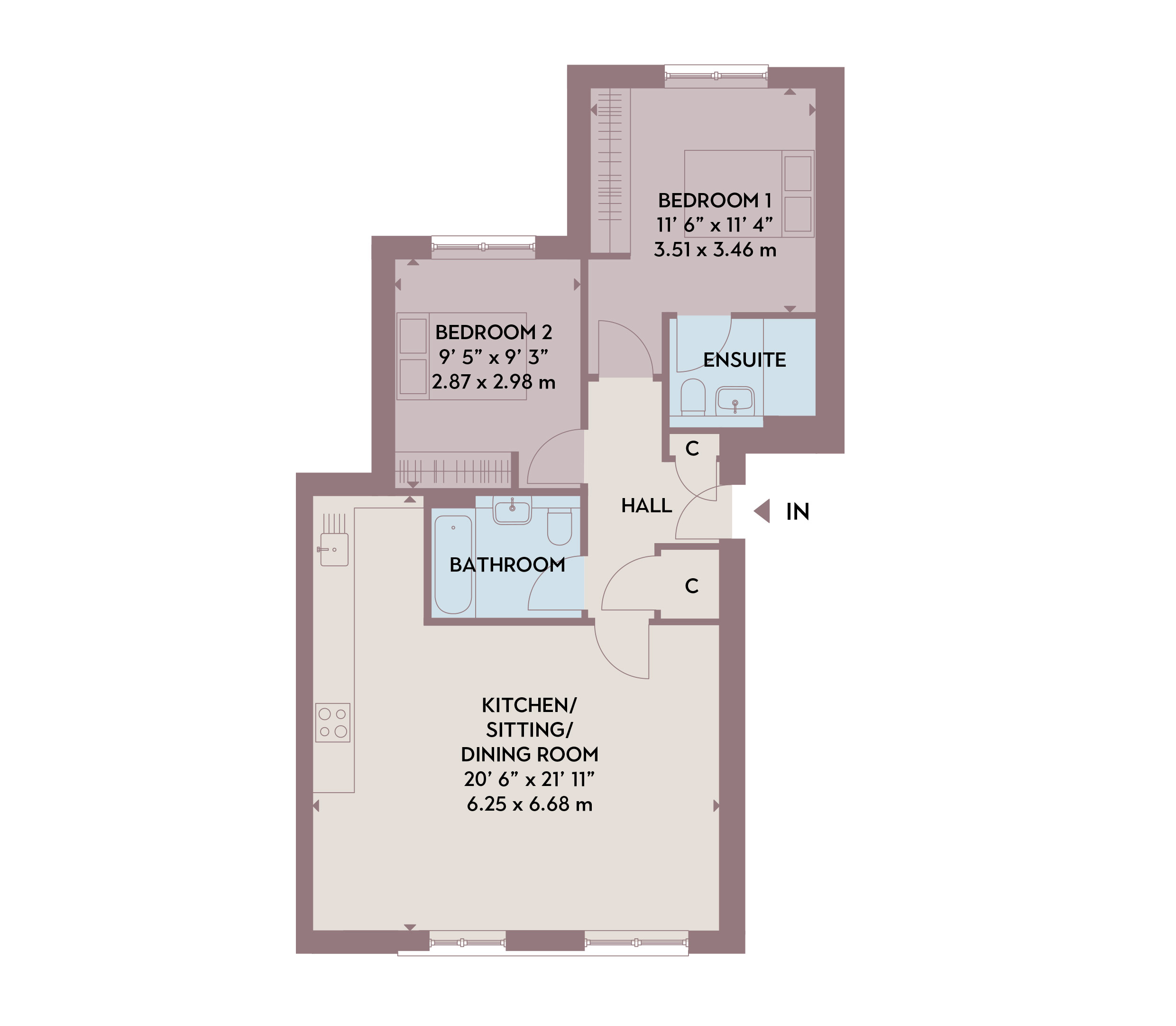 11-13 York Lane Edinburgh apartment 6 floor plan