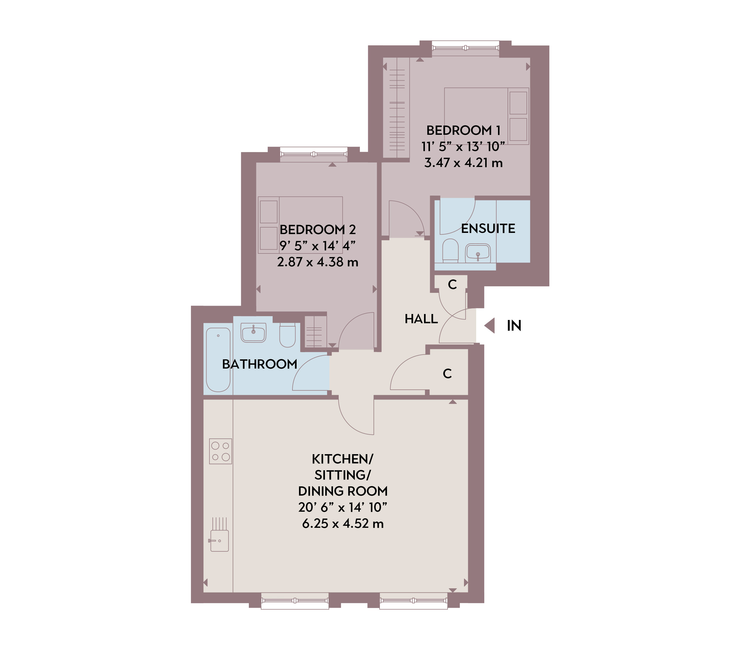 11-13 York Lane Edinburgh apartment 8 floor plan